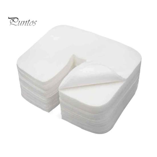100Pcs Face Cradle Cover Disposable Massage Headrest Non-woven Cover Soft Portable Massage Table Chair SPA Bed Face Rest U-shaped Cover