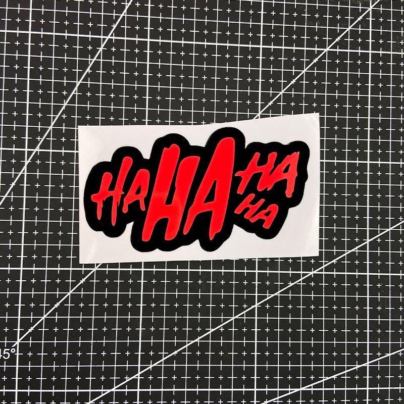 1PC HAHA Motorcycle Stickers Waterproof for DIY Motorbike Fuel Tank Helmet Front Fairing Fork Road Bike Universal Vinyl Decals