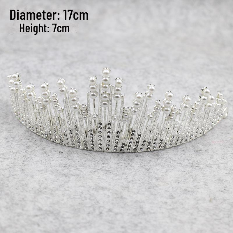 Queen Crown Cake Decoration with Lace, Pearls, and Baby's Breath for Birthdays