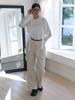 FABRICSEOUL Cotton Pintuck Wide Pants_Ivory