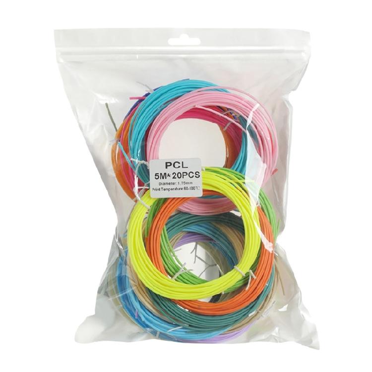 Diameter 1.75mm PCL Filaments for 3D Pen, Child Friendly, Randomized Color