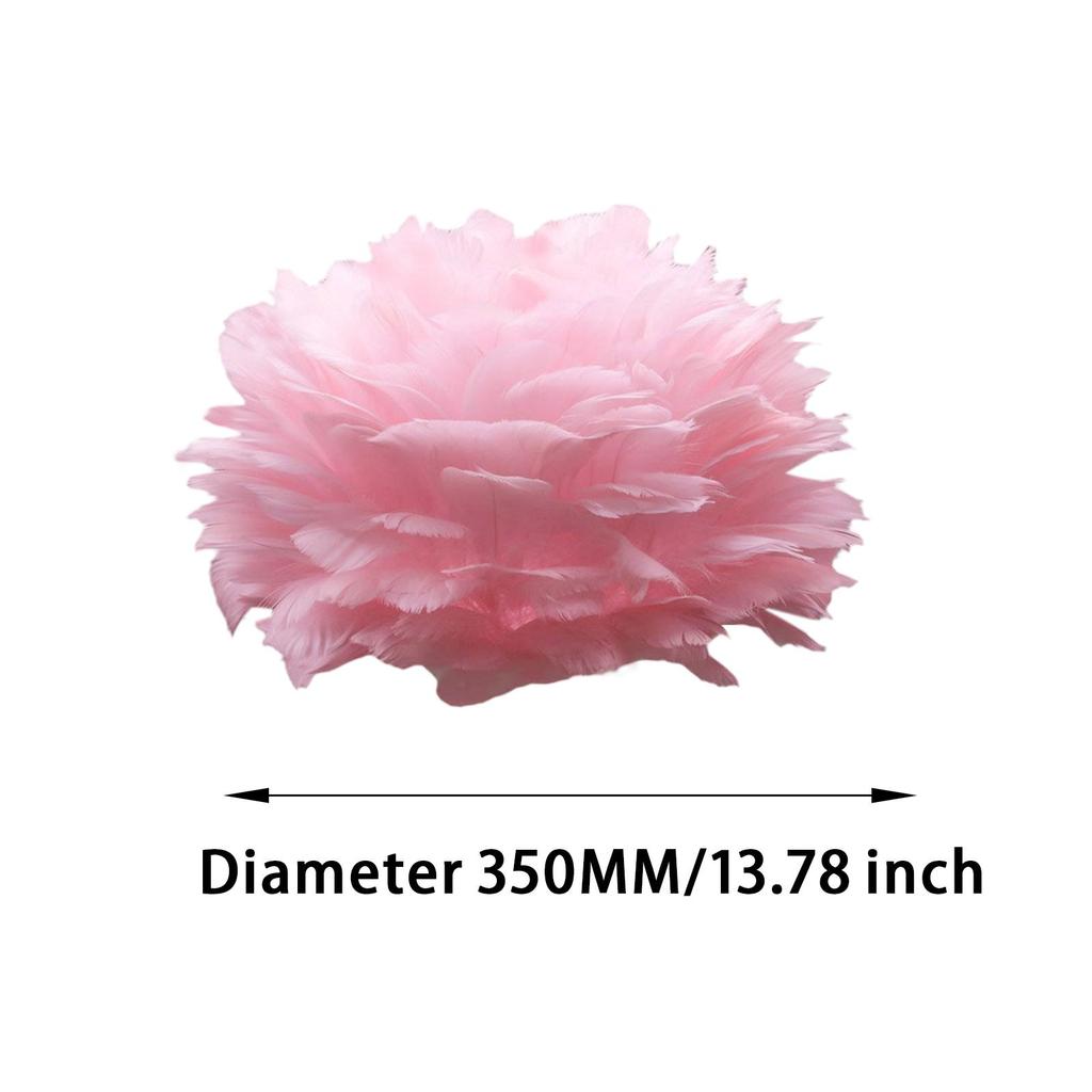 Künstliche Feder Leuchten Schirm Dekoration Pendelleuchte Lampenschirm Deckenleuchten Schirm für E27 Glühbirne Hänge Deckenleuchte Hochzeit