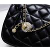 Borsa da donna Nuovo stile Borsa a catena piccola a rombi Borsa a spalla a tracolla Borsa a sfera dorata