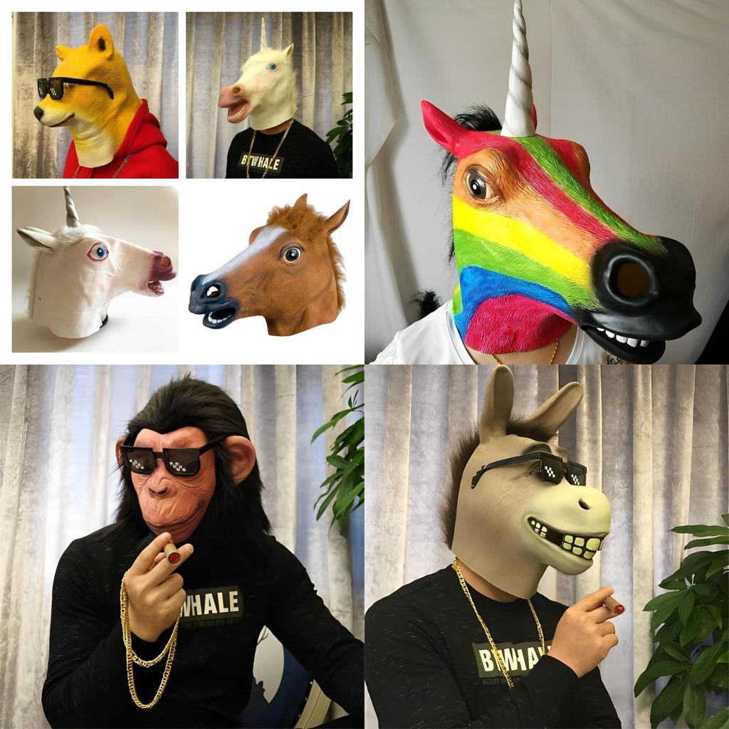 Natural And Eco-friendly Horse Head Mask For Halloween And Costume Parties