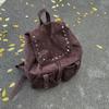 Schoolbag Korean Version Autumn Suede Fashion Versatile Backpack Women Large Capacity Casual Simple Commute Travel Retro Backpack