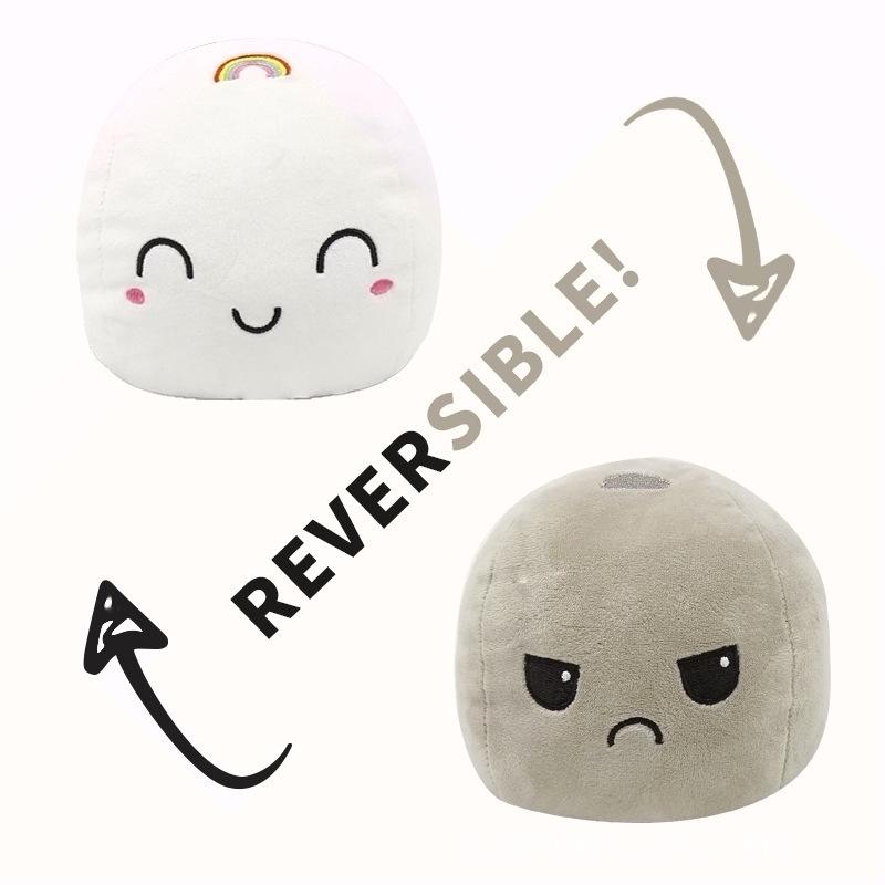 Luminous LED Reversible Cat Plush Toy - Cute Flip Animal Cartoon Doll