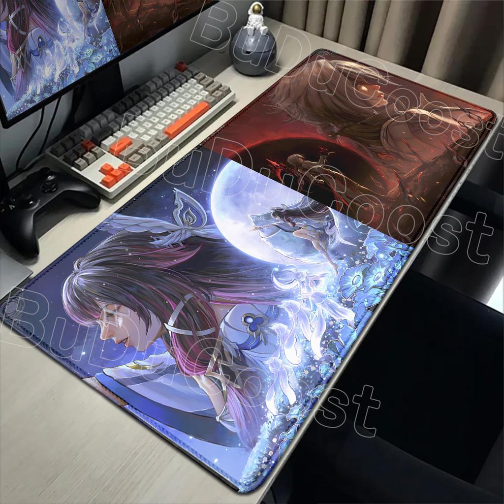 New Cool Wallpaper Genshin Impact Arlecchino Mousepad PC Laptop Gaming Accessories Mousepad Desk Mat Computer Gamer Keyboard Rug