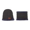 Men Women Outdoor Warm Winter Knitted Hat And Scarf Set Stylish Knit Cap
