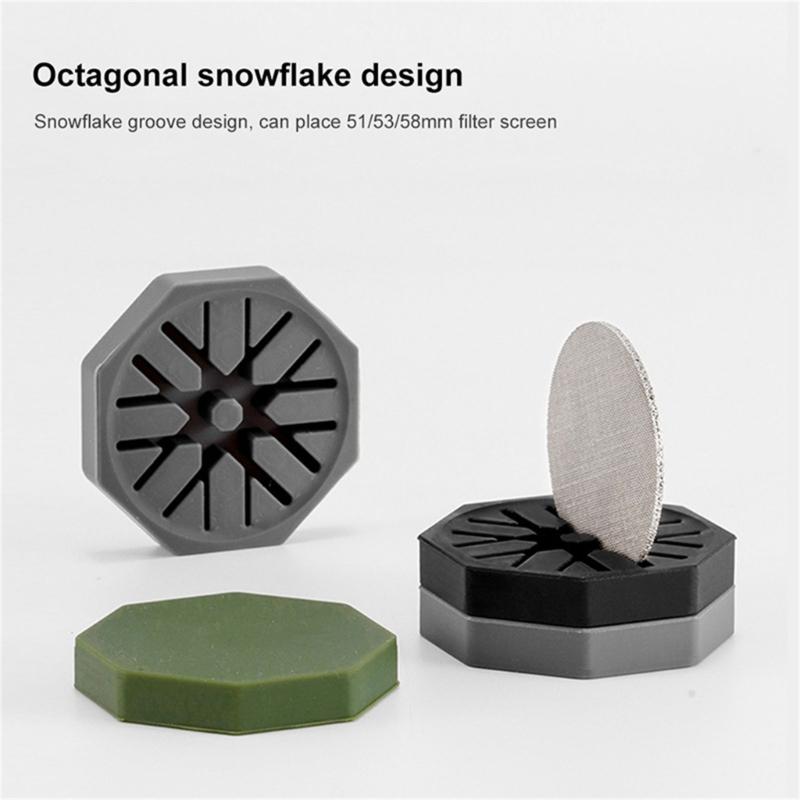 Silicone Espresso Puck Screen Holder Kitchen Storage Organization For 51/53/58mm Coffee Filter Espresso Latte Cappuccino