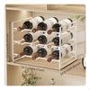 European Design Wine Rack, PP Material, Countertop Organizer for Home Bar White 3Tier