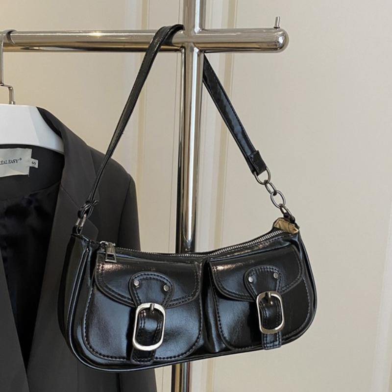 Y2k Achseltasche Kleine Quadratische Tasche Fashi Einfach Lässig Mehrere Taschen Damen Umhängetasche Fashi Street Pendler Einfarbige Tasche
