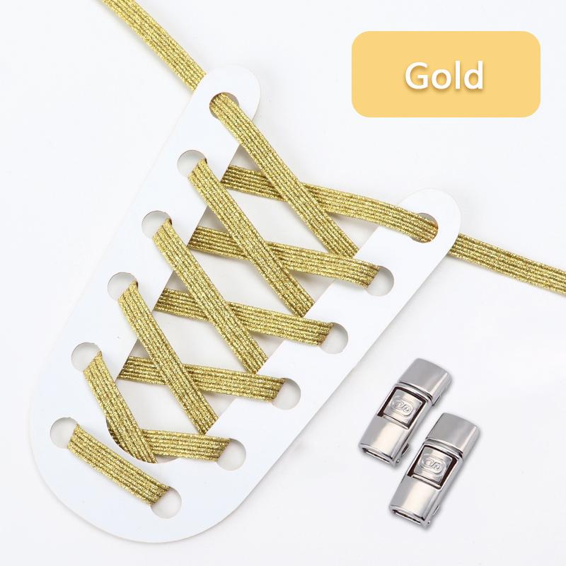 Brand Glitter Shoelaces Without Ties Elastic Laces Sneakers Tennis No Tie Shoe Laces Kids Adult Wide Shoelace Shoe Accessories