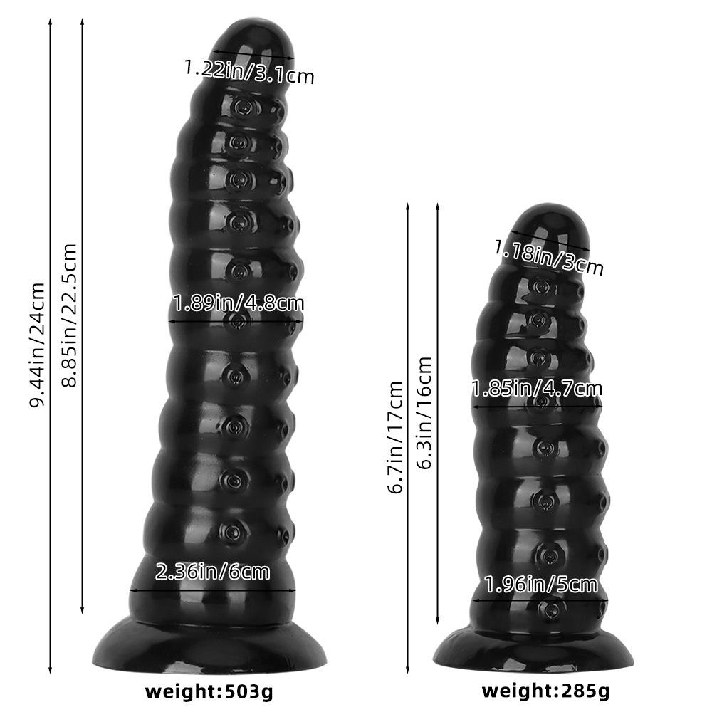 Plug anal din PVC negru cu ventuză Dildo anal Masturbator Fisting Big Dick Jucării sexuale gay