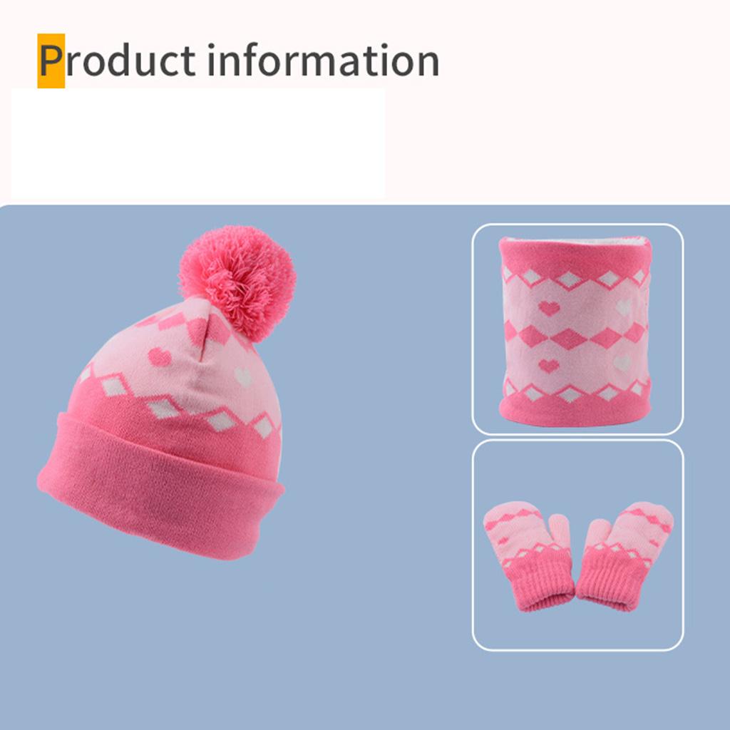 💰Kaufe Three-piece Thermal Inner Velvet Children's Hats+ Scarf+ Gloves ...
