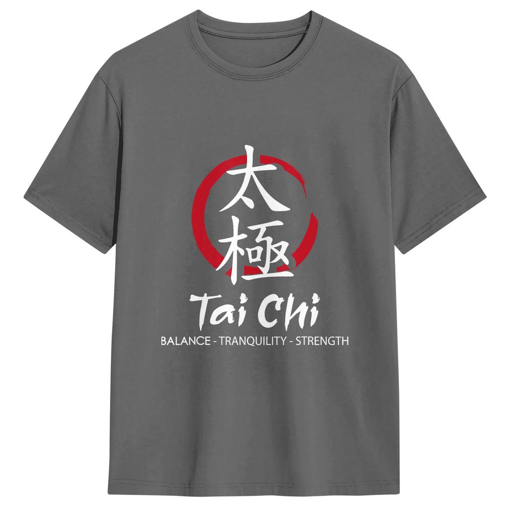 Vintage Tai Chi TShirts for Unisex O Neck 100 Cotton T Shirts Short Sleeve Tees Printing Clothes