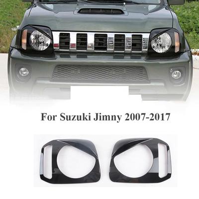 Pro Suzuki Jimny 2007-2017 SP černý přední světlomet kryt světlometu dekorační rámeček ABS 2 ks profesionální autopříslušenství