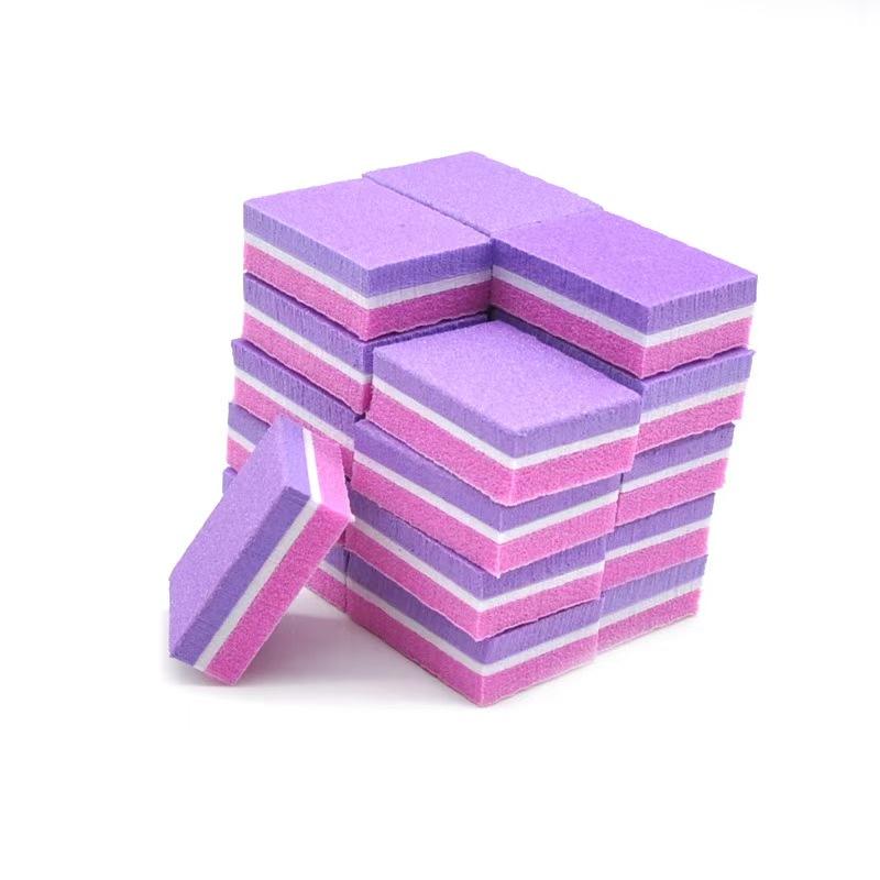 High Elastic Sponge Nail Buffer Block Mini Double Sided Sanding Nail File for Nail Shaping Polishing Manicure Supplies