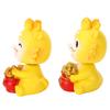 2pcs Zodiac Dragon Ornaments Resin Chinese New Year Dragon Figurines Hand Painting Shaking Dragon St