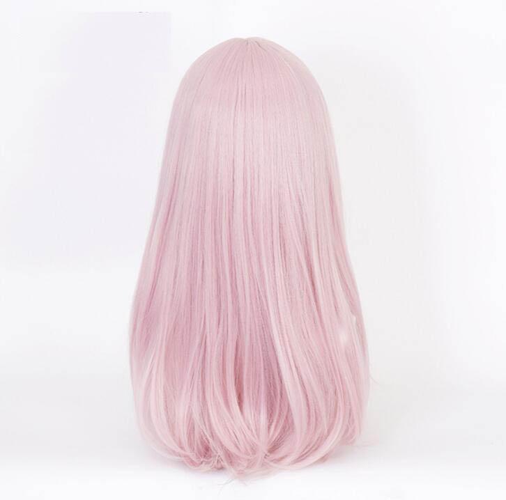 Розовый длинный парик 60 см — фото 4