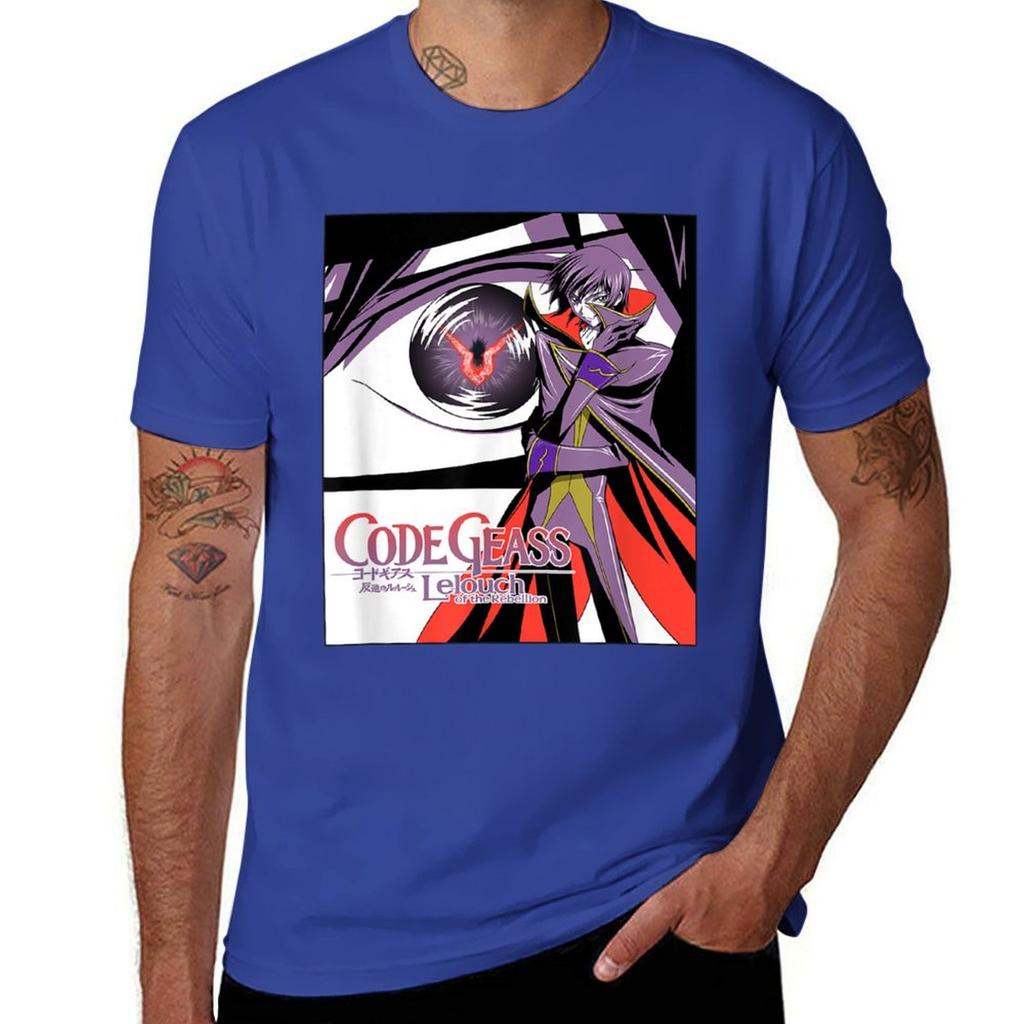 Geass Eye Tshirt Sports Fans Blouse Vintage Mens Graphic Tshirts Pack