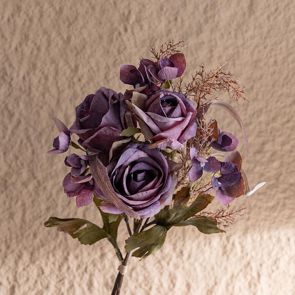 Artificial Rose Bouquets Artificial Flowers Rose Flower Branch Realistic Fake Rose For Wedding Home Decor