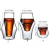New Creative Double-layer Glass Cup Espresso Coffee Cup Anti-scalding Milk Party Brandy Wine Teacup Mug 100/250/300ml