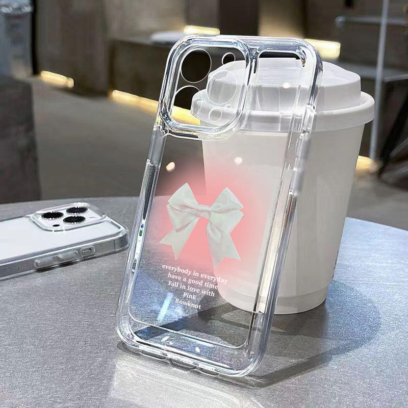 Shockproof Soft Clear Phone Case For Xiaomi Redmi Note 12 13 Pro Plus 12S 11S 11 10S 10 Redmi 12 13C Cute Colorful Bowknot Cover