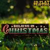 2D Flat, 2D Flat22D Flat, 1pc of Vintage "Believe In Christmas" Sizzling Signage - 10.16x40.64 Cm, Rustic Wall Decoration with Exquisite Star Decorati