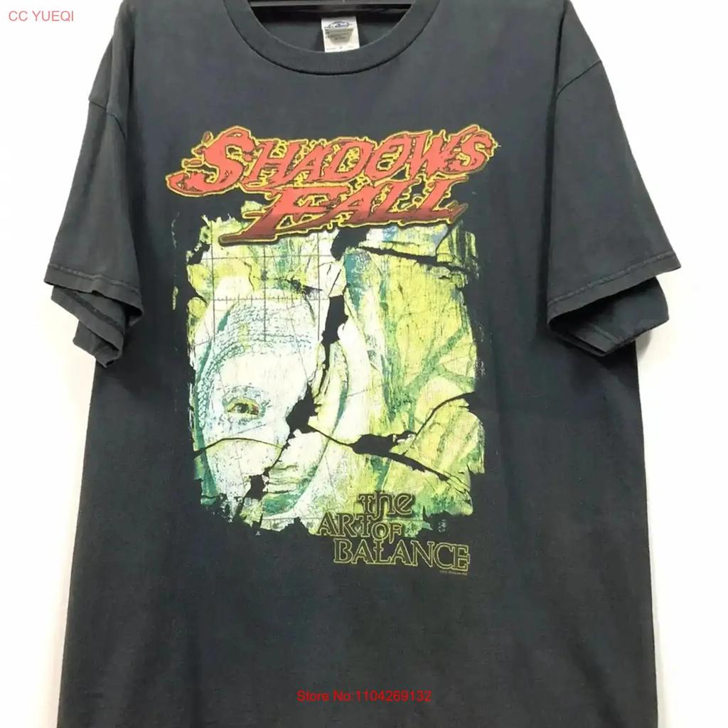 Shadows Fall American Heavy Metal Band Short Sleeve Black Color Shirt Kv32350 Vintage Soft Homme Unisex Graphic Stylish