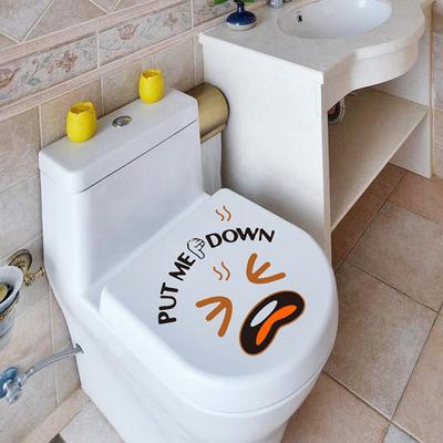 Put Me Down Funny Toilet Seat Sticker Toilet Decal Quotes Wall Toilet Stickers Removable Decal Home Bathroom Toilet Decor