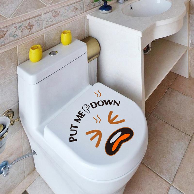 

Put Me Down Funny Toilet Seat Sticker Toilet Decal Quotes Wall Toilet Stickers Removable Decal Home Bathroom Toilet Decor разноцветный