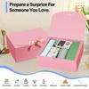 8pcs Pink Kraft Paper Gift Boxes with Lids Large Bridesmaid Proposal & Wedding Favor Boxes with Ribbon Perfect for Birthdays Christmas Parties