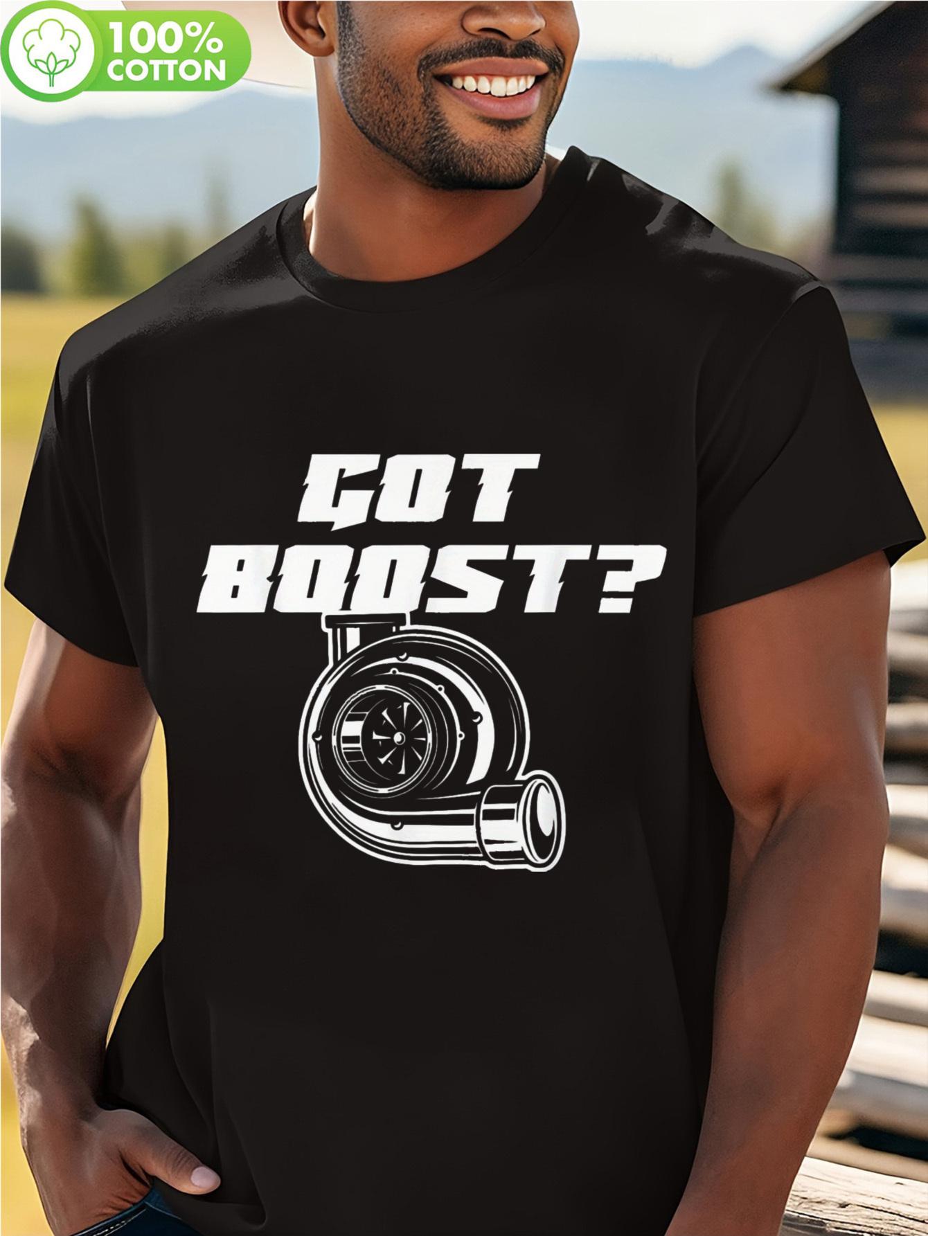 

LocalGot GOT BOOST Turbo Graphic Crew Neck T-shirt - 100% Cotton Regular Fit Casual Tee for Outdoor Fitness L