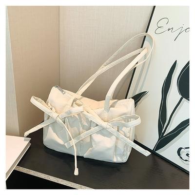 Mode Schleife Achseltasche Damen Große Kapazität Mehrfachtasche Ein Schulter Achseltasche Mode Vielseitige Tasche