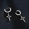 Star Hoop,Stainless Steel Star Earring, Polaris Dangle Hoop Earring, Stars Charm Earrings For Men Women Jewelry