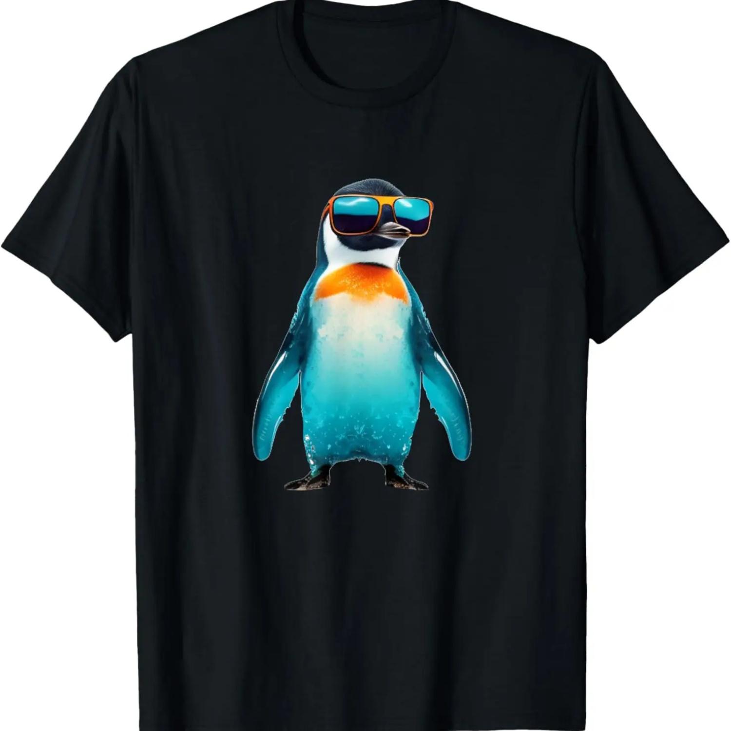 Funny bespectacled emperor Penguin T-Shirt S чёрный