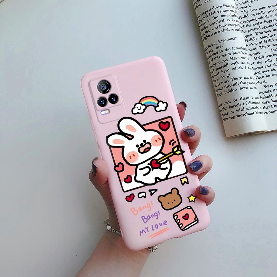 Para Funda Vivo V21e 2021 Gato Flor Suave TPU Fundas de Teléfono Para Vivo V21 V 21 V 21e 4G 5G V2061 V2066 V2108 V2050 Cubierta Trasera Fundas