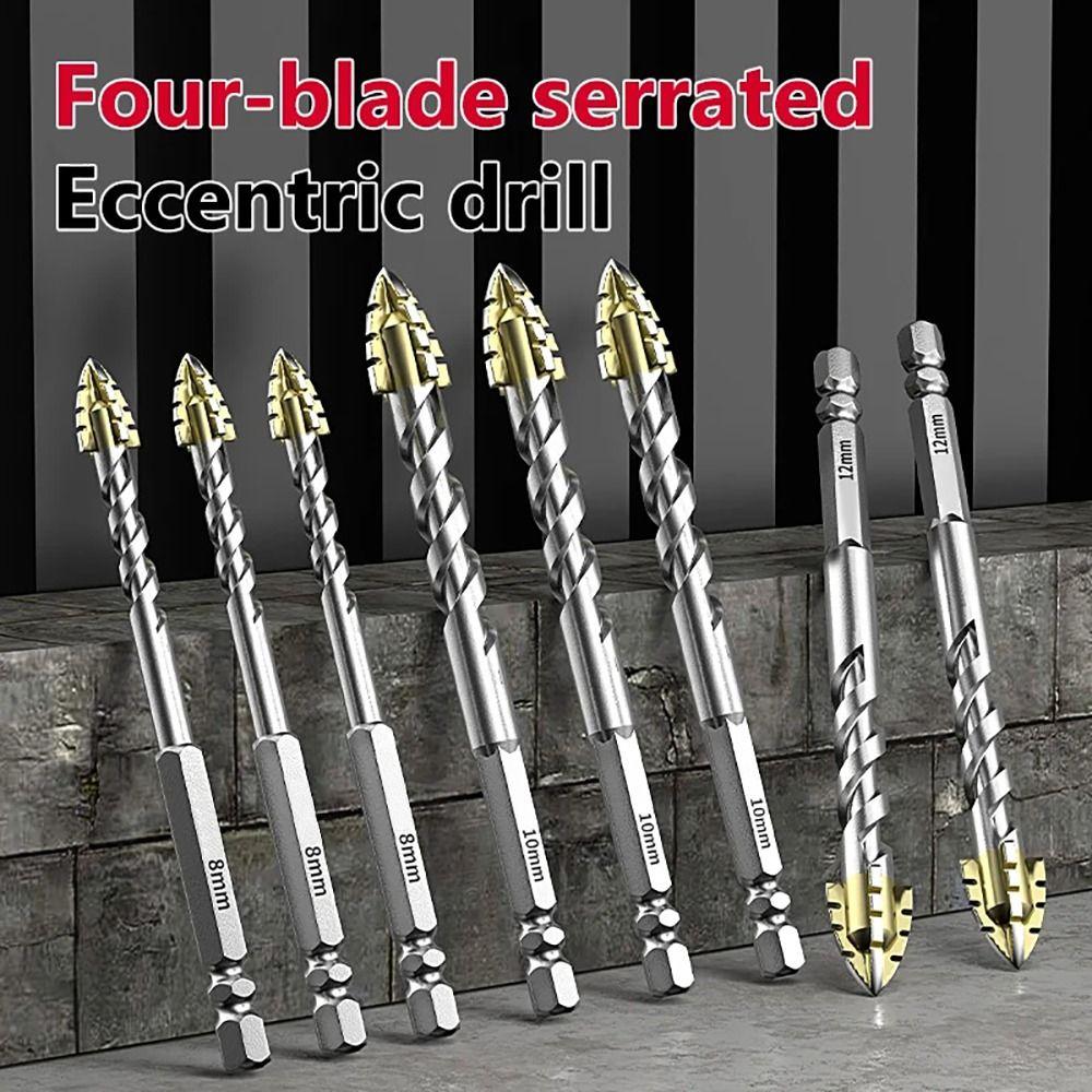 1Pcs Hexagonal Handle Tile Drilling Tool Eccentric Drill  for Glass Masonry Ceramic Iron Plates