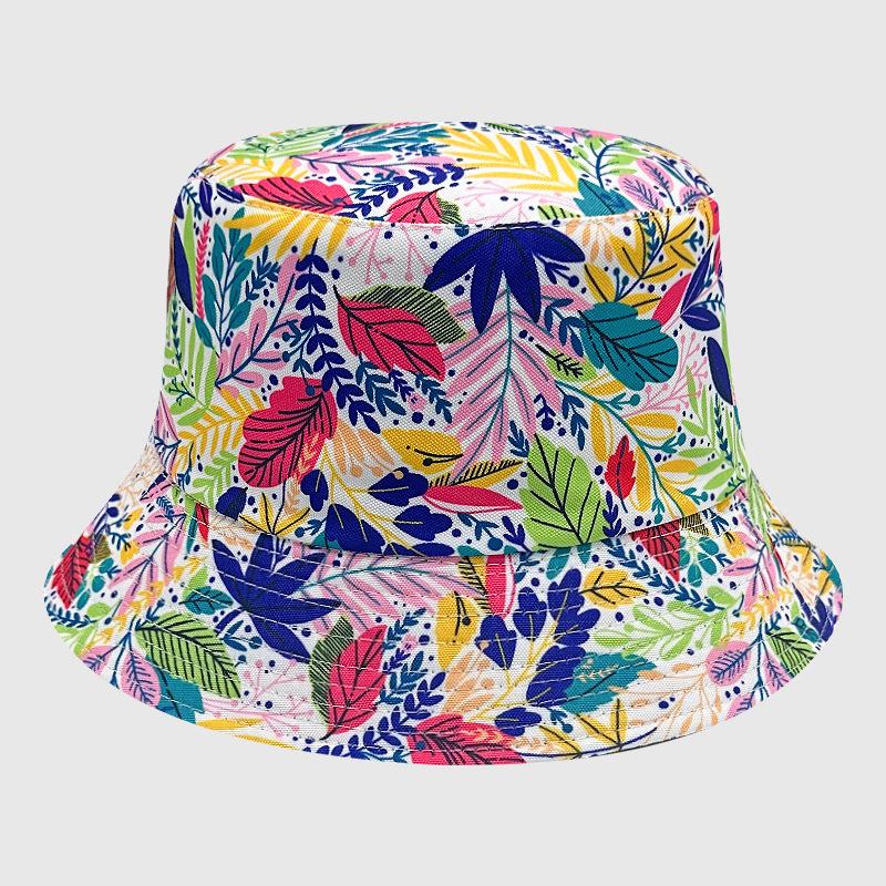 Dye Tie Fisherman Hat Uv Protection Assorted Colors Print Butterfly Cat Leaf Cap