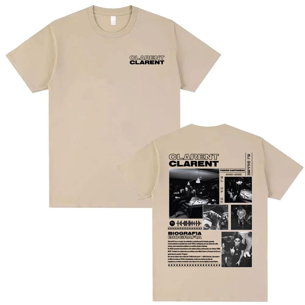 Rapper Clarent Kp Album 2025 Tour Cover T Shirts Men Women Harajuku Hip Hop Streetwear Tee Shirt Casual Cotton Oversized Tshirt