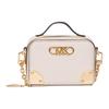 Michael Kors Mk Estelle Logo Dorato Pelle Granata Chiusura a Zip Piedini Protettivi Scatola in Pelle Borsa a Spalla Tracolla Mini da Donna 32F3G9EC0L-289