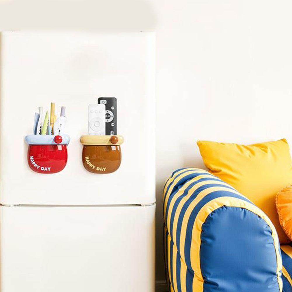 Multipurpose Plastic Magnetic Storage Box Dopamine Wall Mounted Tableware Container Punch-free Pen Holder Office