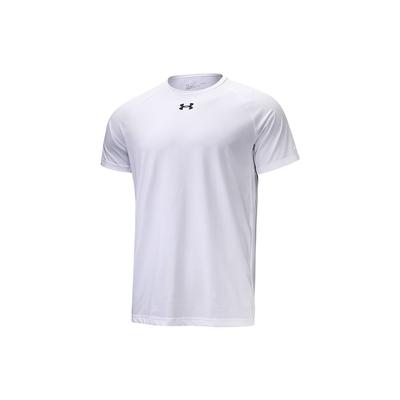 Großes Logo Geprägt Sportliches Strickgewebe Enganliegend Gerader Schnitt Rundhalsausschnitt Kurzarm Raglan T-Shirt Herren Oberteile Weiß 22500518-100