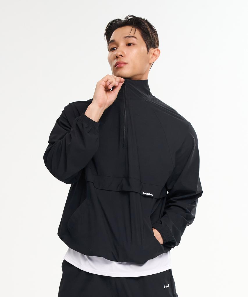 Lazybee [Summer] Airlight Stretch Multisport Running Windbreaker Anorak Jacket Top M Black