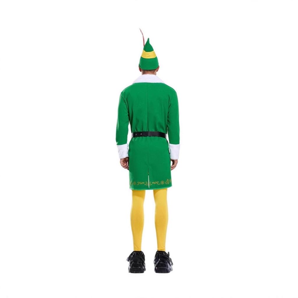 Neue Weihnachts-Erwachsenenbekleidung Prinzessinnenkleid Herbst und Winter langärmelig Elfen Herren Bühnenbekleidung