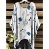 2025 Bohemian Chic Oversized Minimalist Cute Panda Print Irregular Hem Round Neck T-Shirt Stylish and Versatile Machine Washable