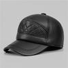 Baseball Cap Men'S Autumn And Winter Fleece Thickened Warm Dad Old Man Leather Hat In The Elderly Windproof Ear Protection Cap