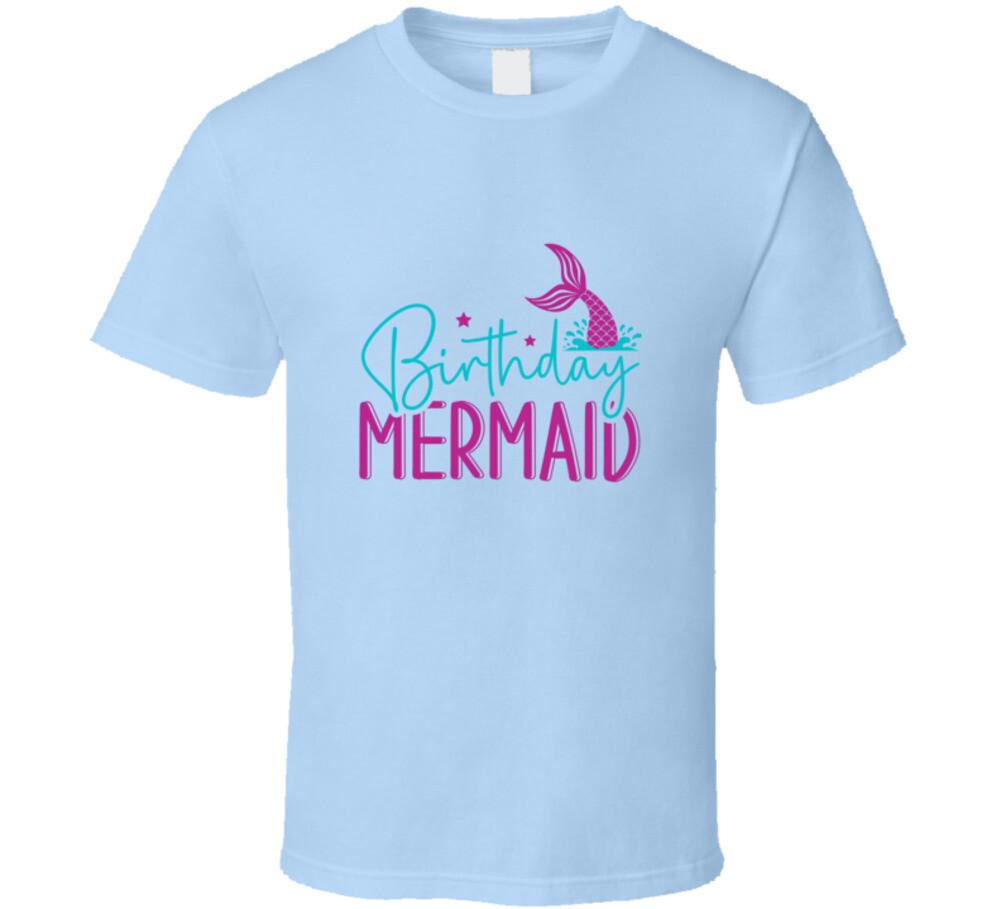 Birthday Mermaid TShirt Magical Aquatic Themed Tee Enchanted New Unisex T-Shirt S