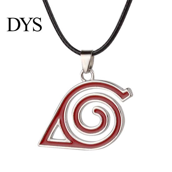 Unique Unisex Metal Anime Naruto Logo Pendant Necklace Cosplay Hokage Accessory