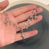 Pledge Star Necklace Quadruple Star Flash Diamond Atmosphere Water Drop Clavicle Chain Sweet Cool Neck Chain New Trend Cross